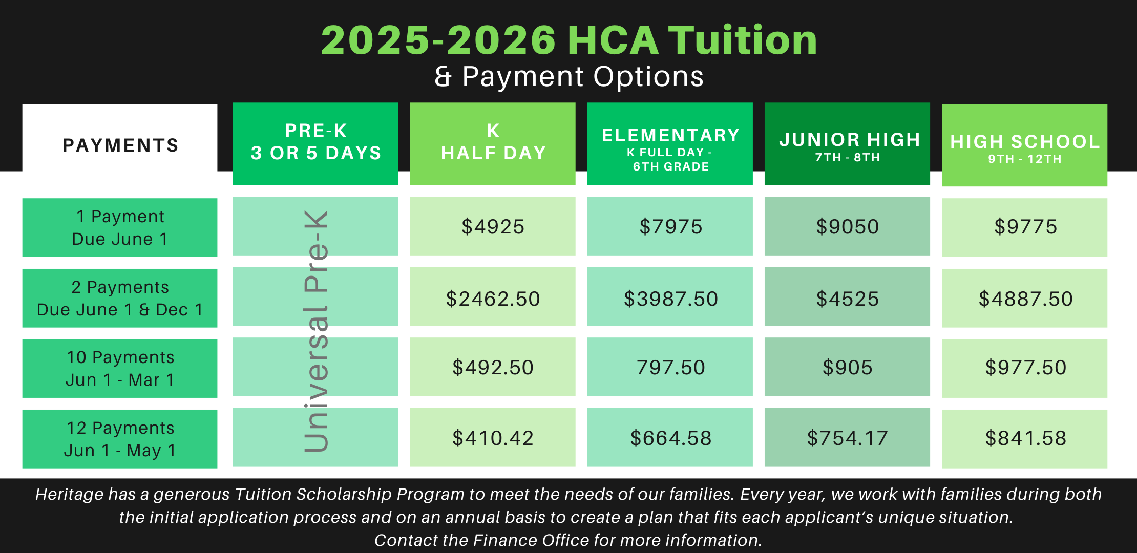Tuition Rates and Assistance Heritage Christian Academy